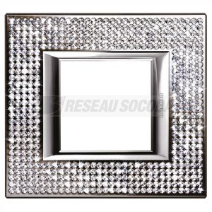 Plaque rectangulaire Axolute Swarovski 2 modules - Crystal