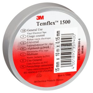 TEMFLEX 1500 10M X 15MM GRIS