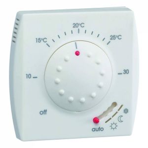 Thermostat d ambiance semi-encastré avec entrée fil pilote